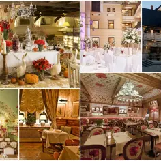 Wnętrza restauracji Magdy Gessler: od rustykalnych sal weselnych po przytulne jadalnie.